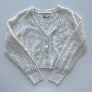 Hollister White Cardigan